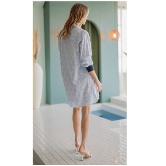 NWOT Joh Jadea Stripe Dress, XS, Blue & White - Picture 4 of 16